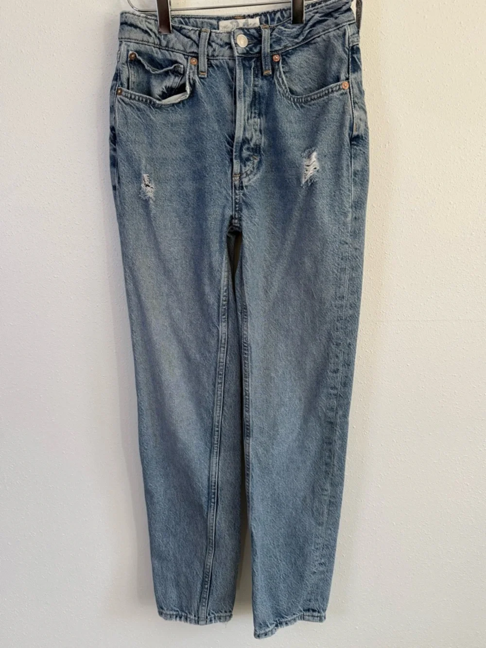 Free People We The Free Distressed Jeans 24 Button Fly